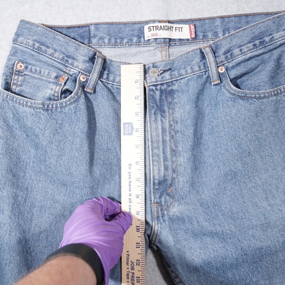 Levi's Jeans Mens 36x34 Blue 505 Straight Fit Medium Wash Denim Five-Pocket